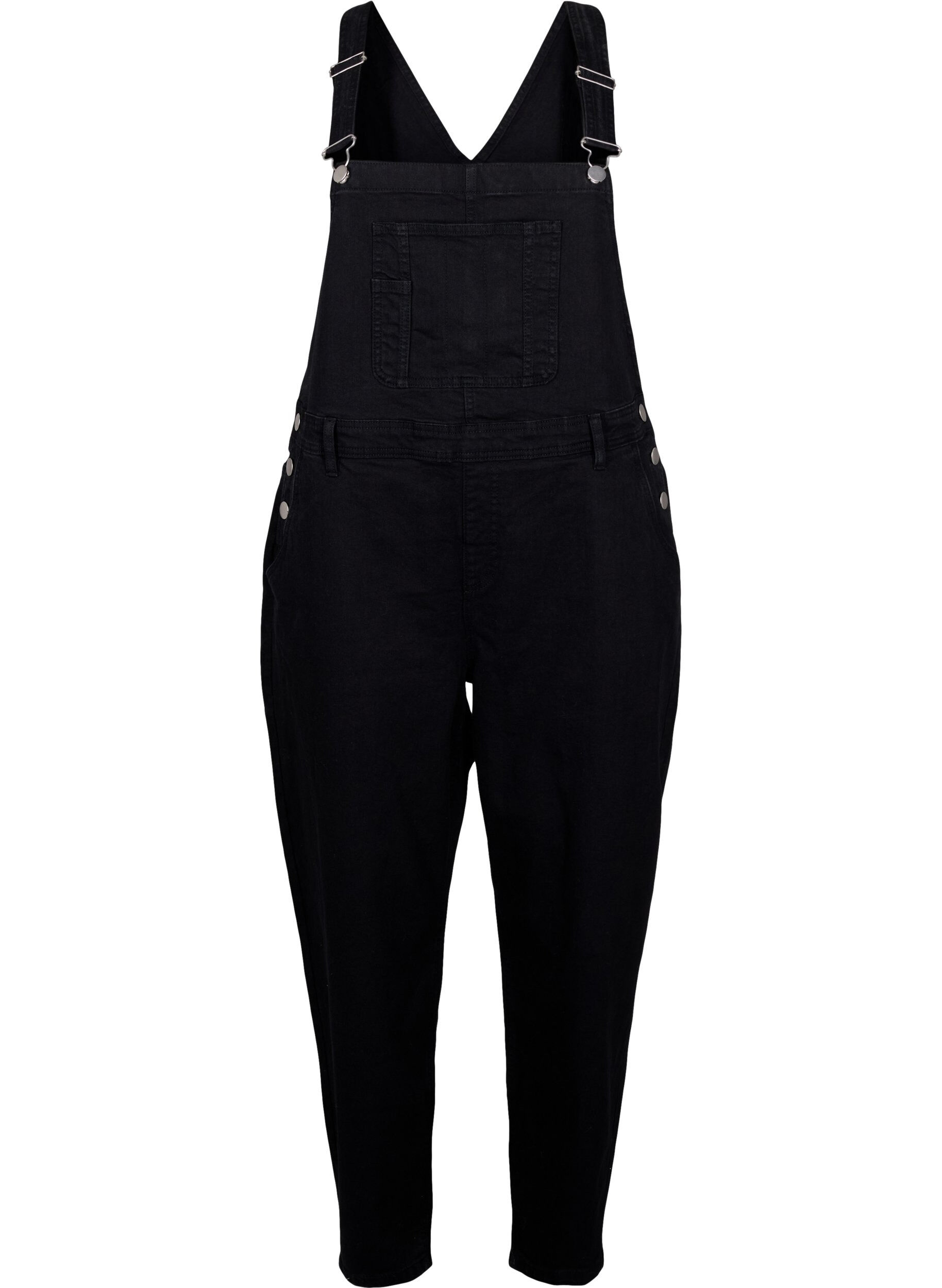 Zizzi Denim overalls, Zwart, Packshot image number 0