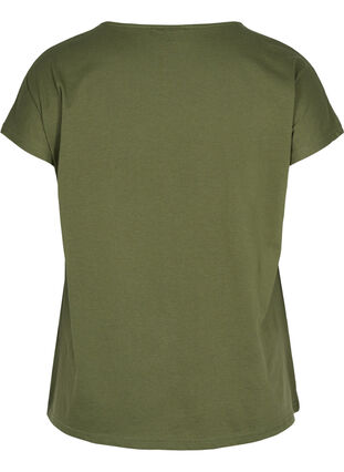 T-shirt met mix van katoen, Ivy Green, Packshot image number 1