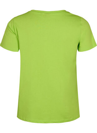 Katoenen t-shirt met opdruk, Lime Green w. Bella, Packshot image number 1