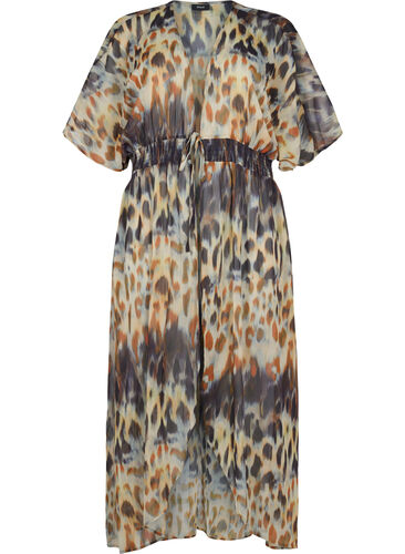 Strand kimono met opdruk, Abstract Leopard, Packshot image number 0