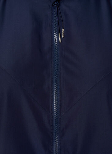 Korte jas met capuchon en verstelbare onderkant, Navy Blazer, Packshot image number 2