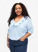 Blouse met 3/4 mouwen en kant, Chambray Blue, Model image number 0