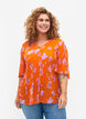 Gebloemde geplooide blouse, Exuberance Flower, Model image number 0