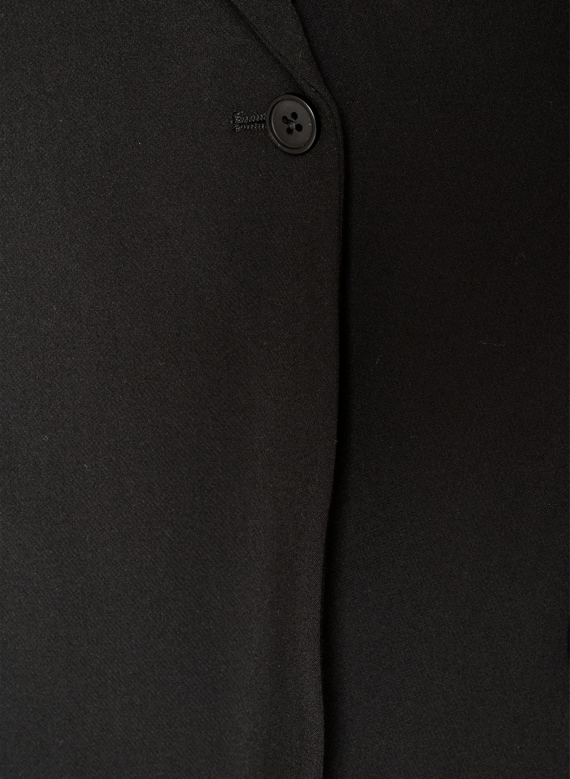 ZizziBlazer met split aan de achterkant en strikdetail, Zwart, Packshot image number 2