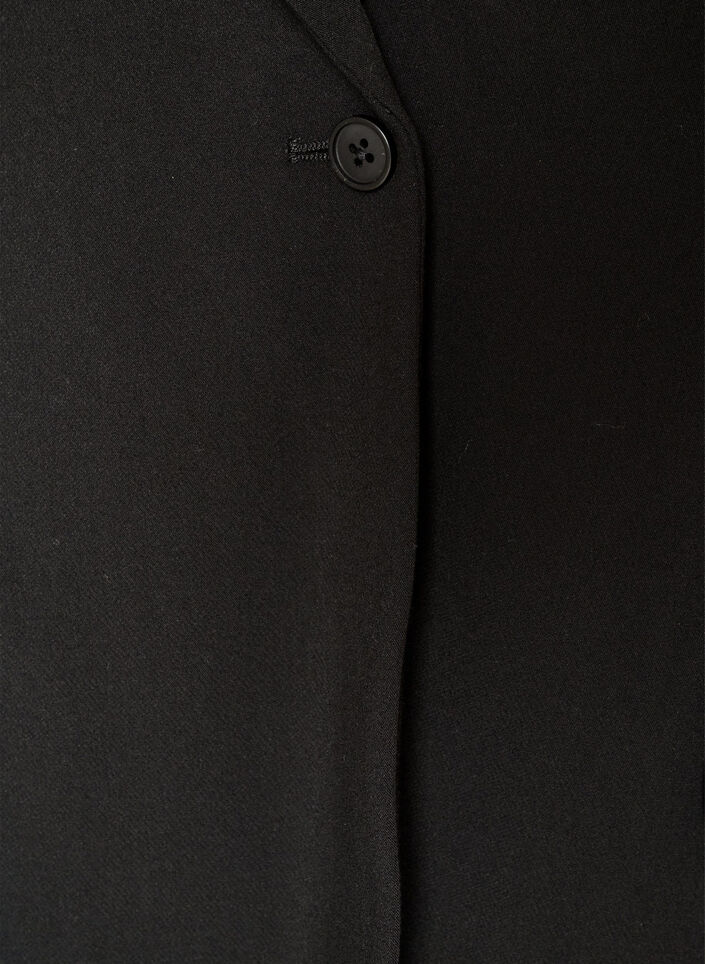 Blazer met split aan de achterkant en strikdetail, Zwart, Packshot image number 2