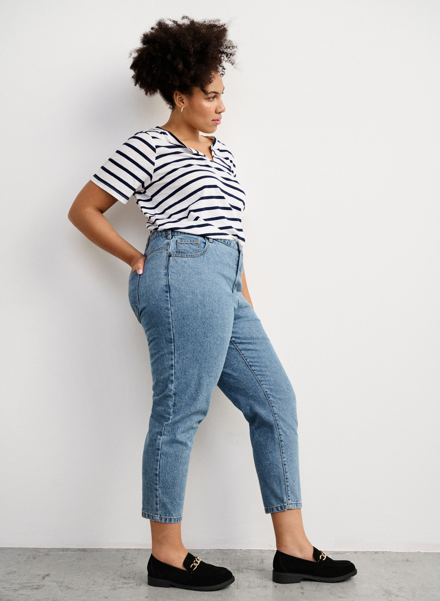 Zizzi Wijde loafers, Black, Image image number 0