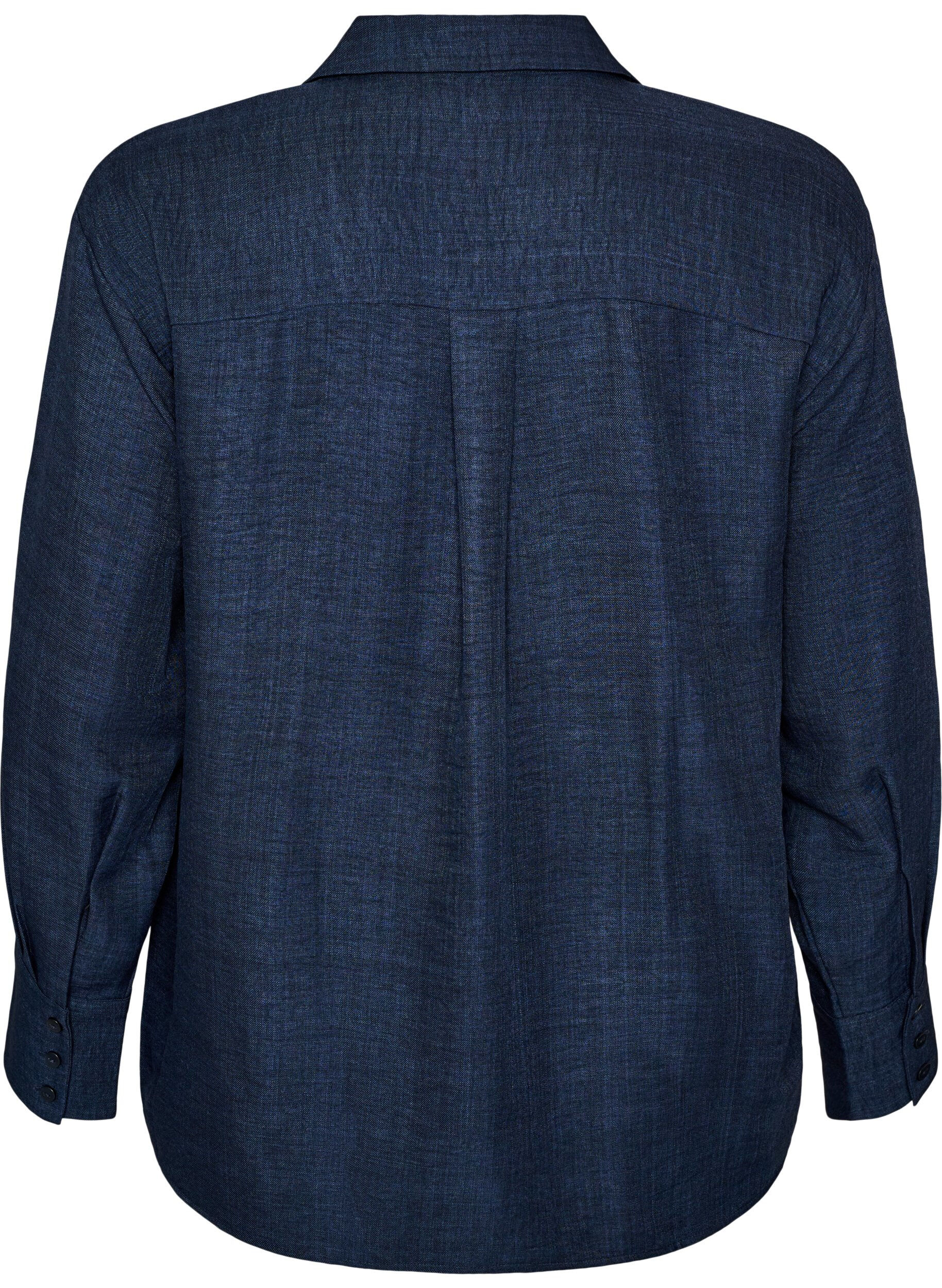 ZizziLosse shirt met V-hals, Blauw, Packshot image number 1