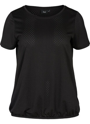 ﻿T-shirt met korte mouwen , Black, Packshot image number 0