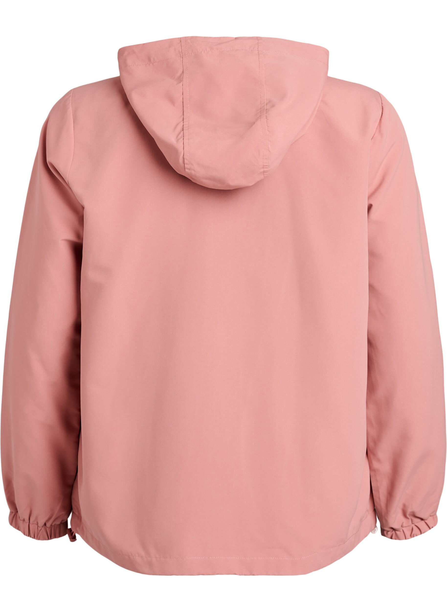 ZizziLichtgewicht jas met een capuchon en ritssluiting, Roze, Packshot image number 1