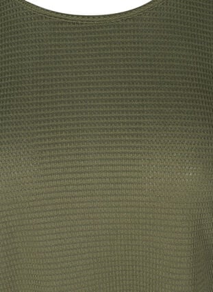 Top met lange mouwen ronde hals, Deep Lichen Green, Packshot image number 2