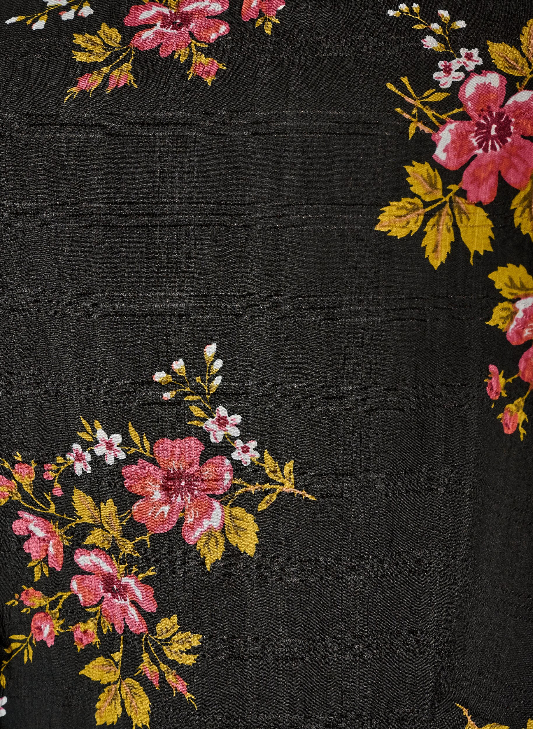 ZizziBlouse met lange mouwen en bloemenprint, Zwart, Packshot image number 2