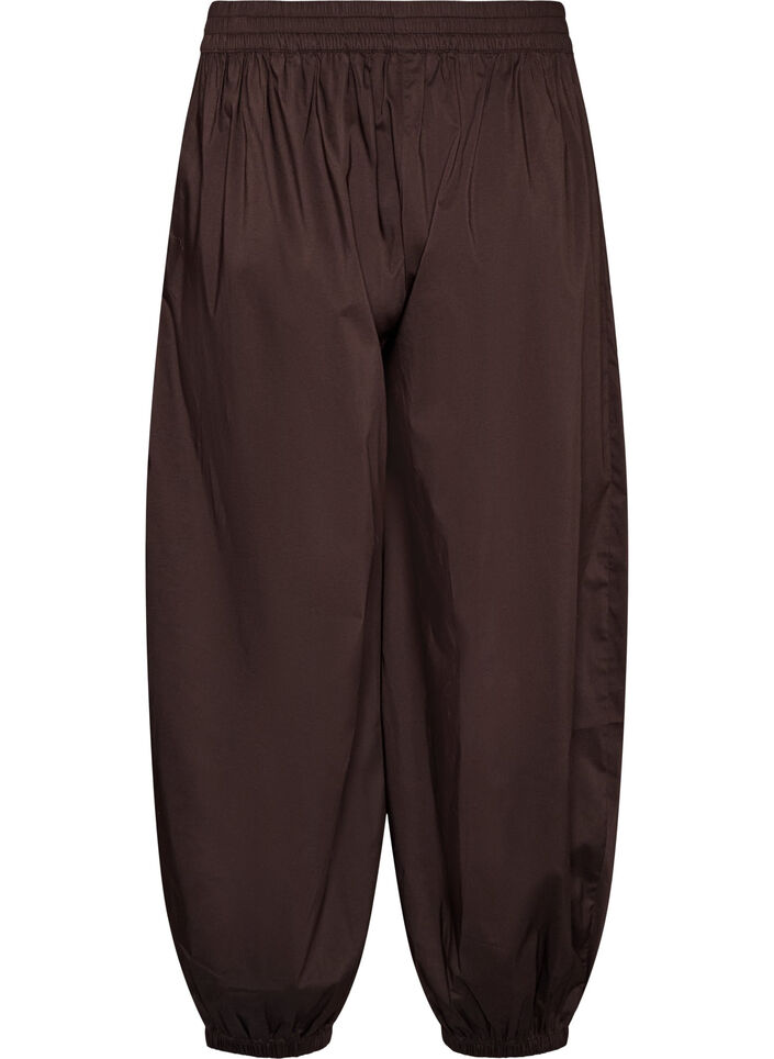 Ballonbroek met zakken en een elastische tailleband, Bruin, Packshot