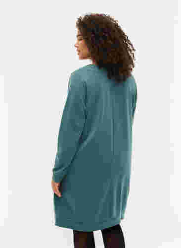 Sweatshirt jurk met v-halslijn, Sea Pine, Model image number 1