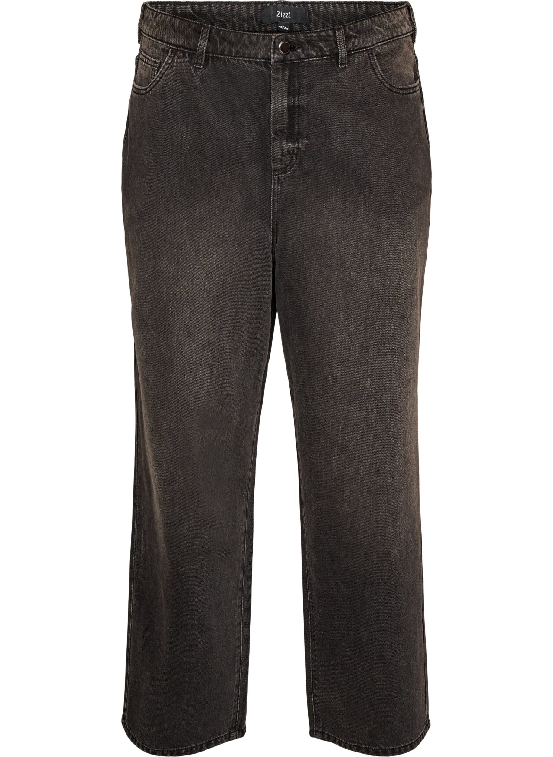 ZizziKiana straight-fit jeans met hoge taille, Zwart, Packshot image number 0