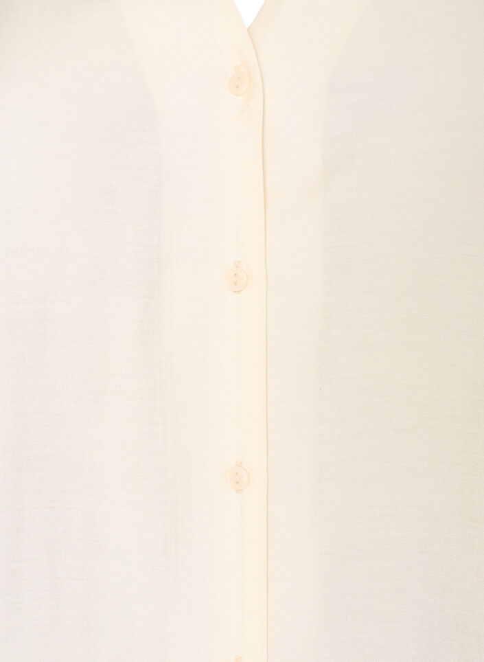 Blouse met ellebooglange mouwen en bloemenaccenten, Beige, Packshot image number 2