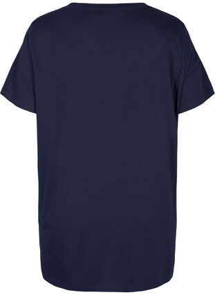 Oversized pyjama t-shirt met biologisch katoen, Night Sky Text, Packshot image number 1
