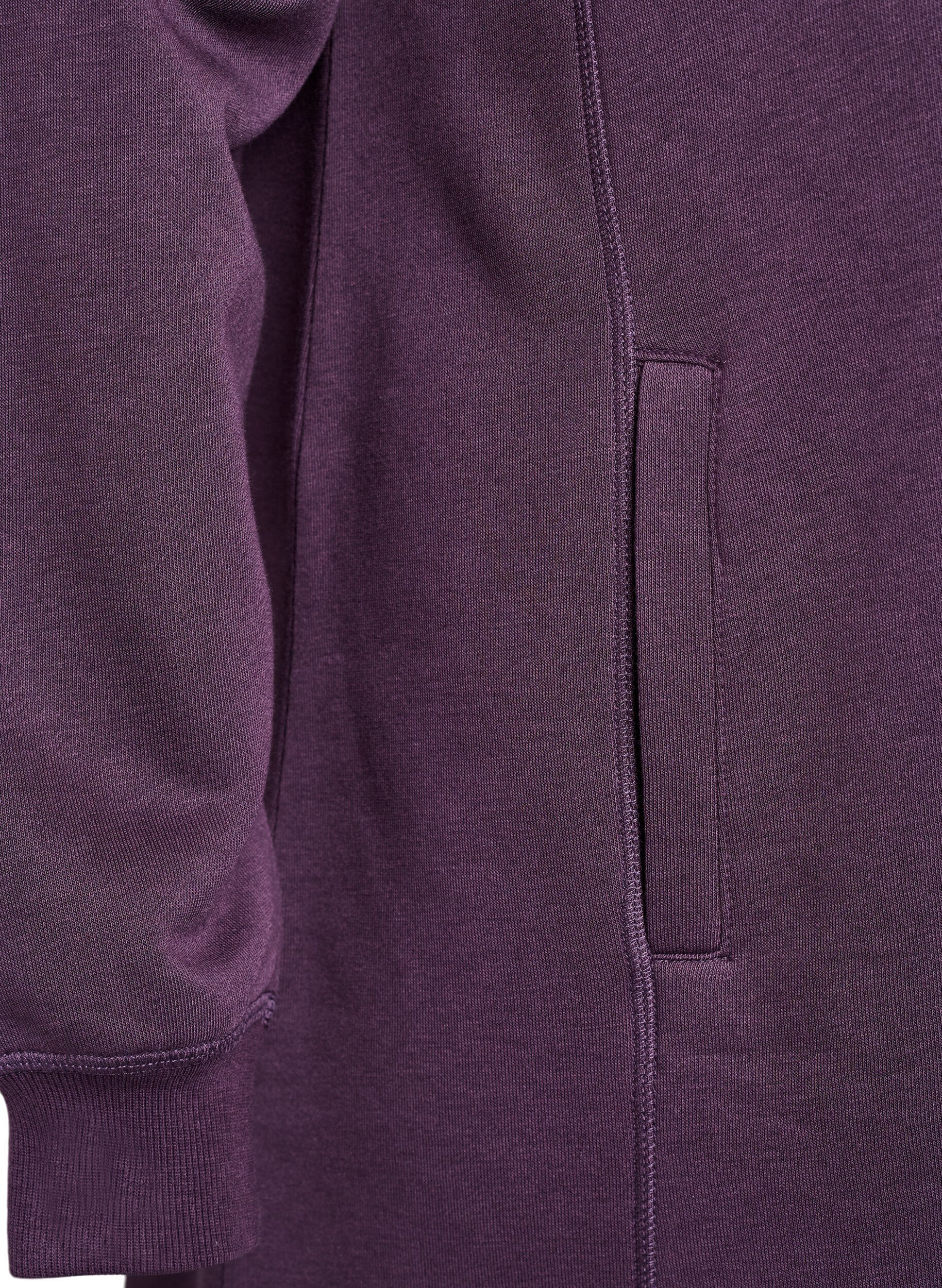 ZizziKort sweatshirt jurk met hoge kraag en zakken, Paars, Packshot image number 3