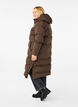 Lange puffer winterjas met capuchon, Bruin, Model image number 2