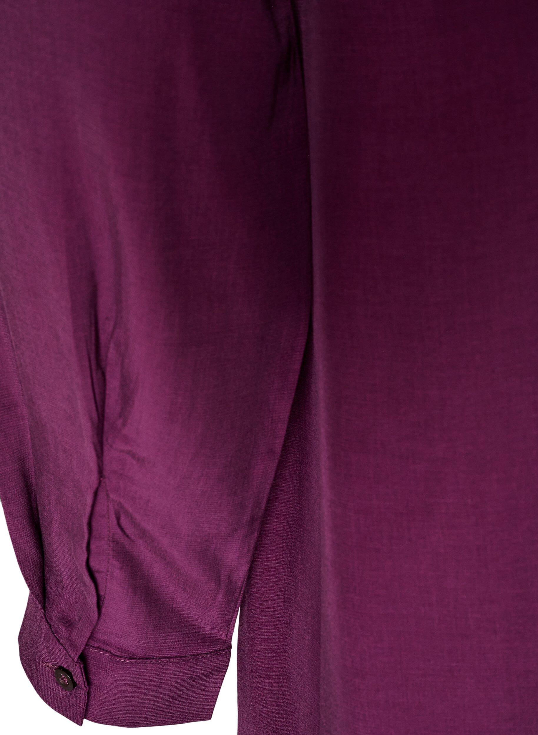 ZizziKorte overhemdjurk met ruchelaag, Paars, Packshot image number 3
