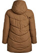 Halflange pufferjas met capuchon, Bruin, Packshot image number 1
