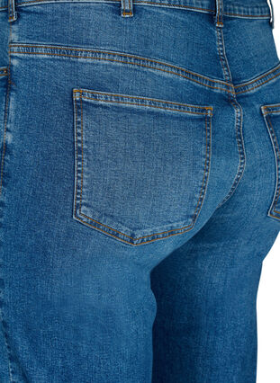 Gemma-jeans met hoge taille en normale pasvorm, Blue denim, Packshot image number 3