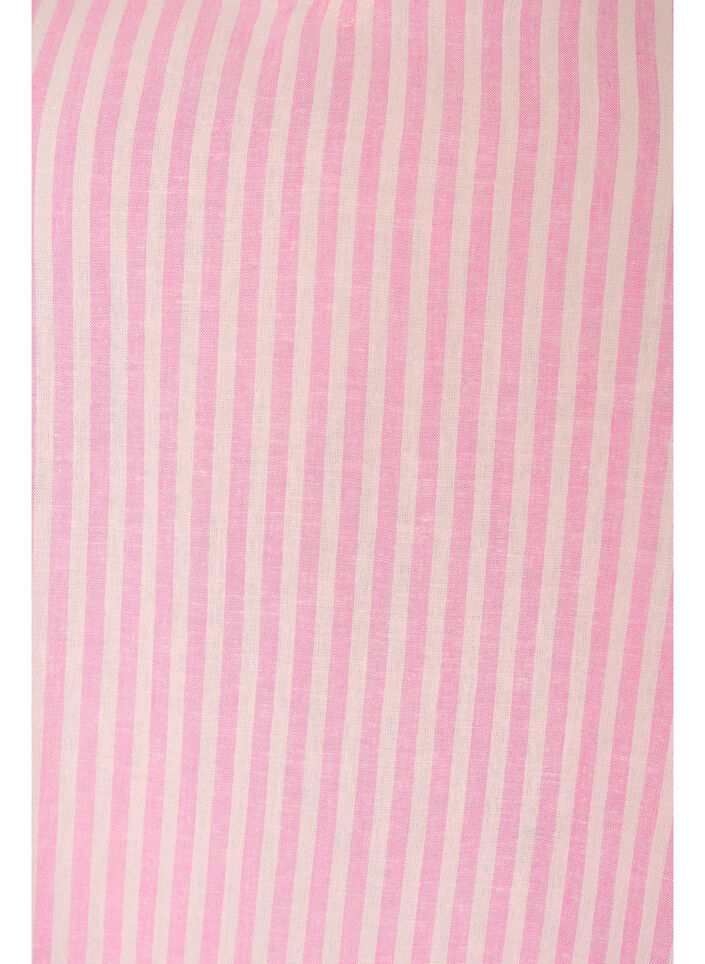 Viscose en linnen blouse met ruches aan de mouwen, Roze, Packshot image number 2