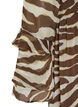 Midi-jurk met ruches en V-hals, Bruin, Packshot image number 3