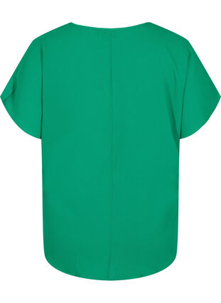 Blouse met korte mouwen en een ronde halslijn, Jolly Green, Packshot image number 1