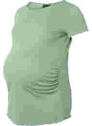 Zwangerschap t-shirt in rib, Green Bay
