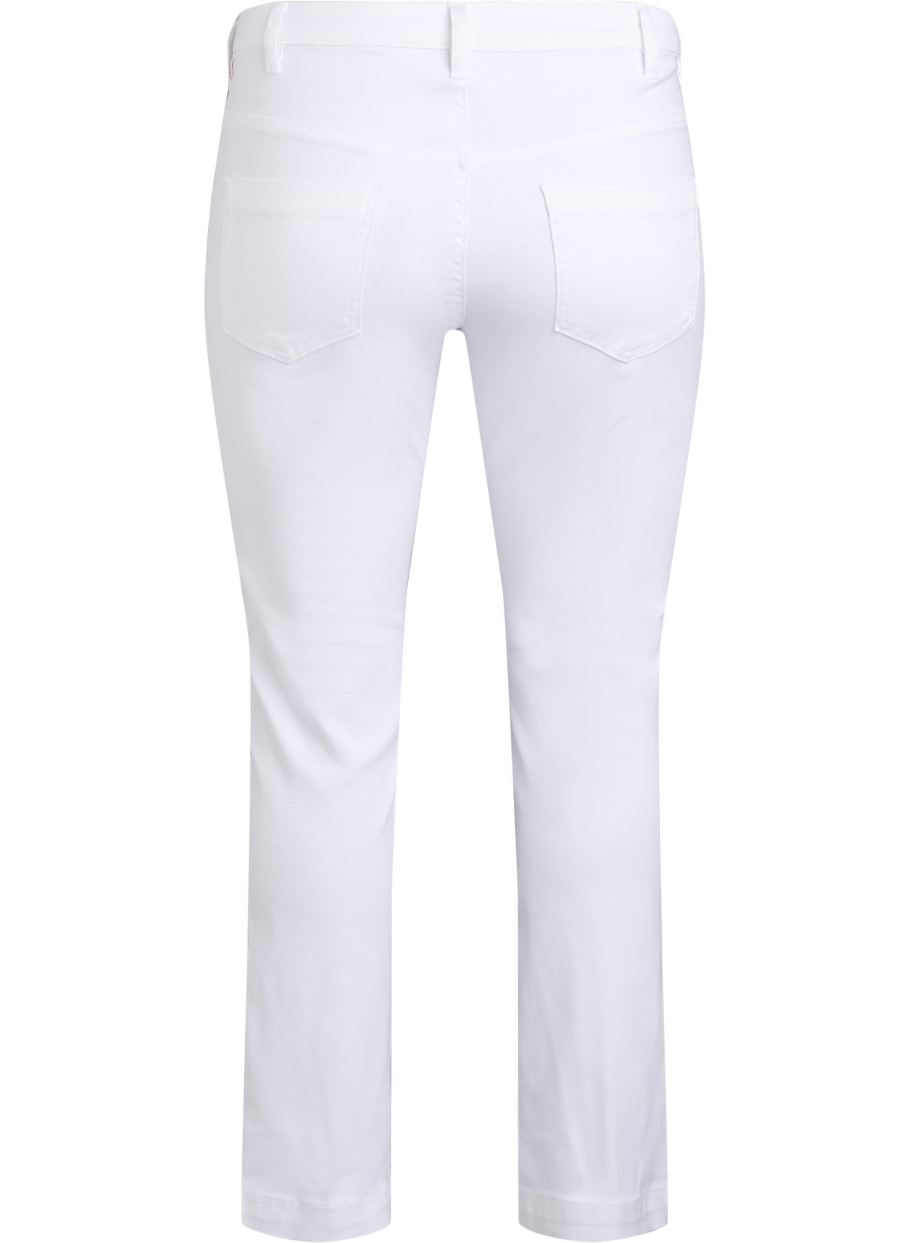 ZizziSlim fit Emily jeans met normale taille, Wit, Packshot image number 1