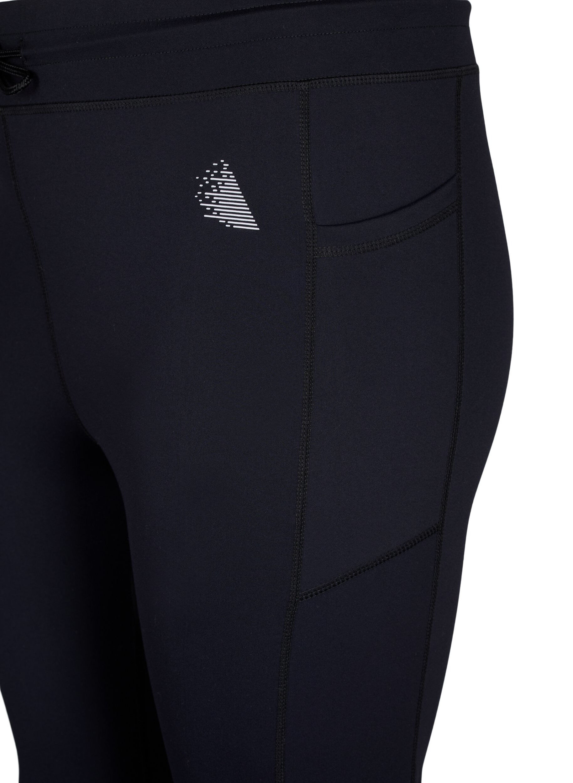 Zizzi 7/8 training panty met zakken, Zwart, Packshot image number 2