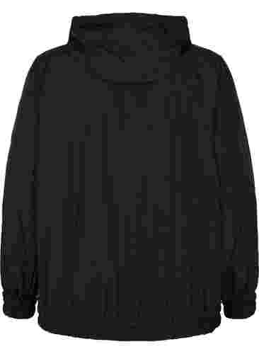 Sportjasje met capuchon en ritssluiting, Black, Packshot image number 1