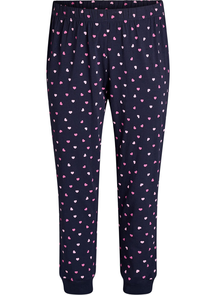 Bedrukte pyjamabroek, Blauw, Packshot image number 0