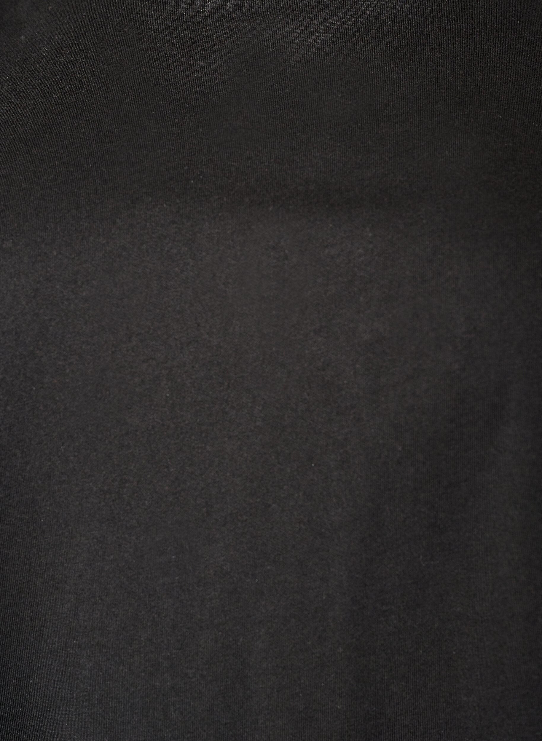 ZizziT-shirt met asymmetrische kanten zoom, Zwart, Packshot image number 2