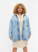 Loszittend spijkerjack met knopen, Light blue denim, Model image number 0