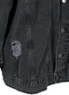Loszittend denim jack met slijtagedetails, Dark Grey Denim, Packshot image number 3