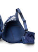 Gewatteerde kanten beha met beugel, Blauw, Packshot image number 3