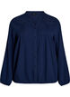 Katoenen mousseline blouse met geborduurde details, Blauw, Packshot image number 0