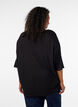 Losse pasvorm T-shirt in viscose jersey, Zwart, Model image number 2