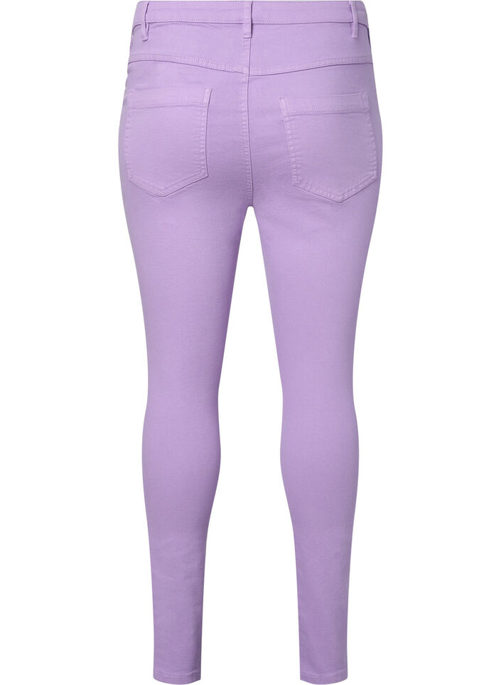 Amy jeans met hoge taille en super slanke pasvorm, Lavender, Packshot image number 1