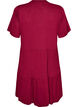 Jerseyjurk met kanten details en een gelaagde rok, Rood, Packshot image number 1