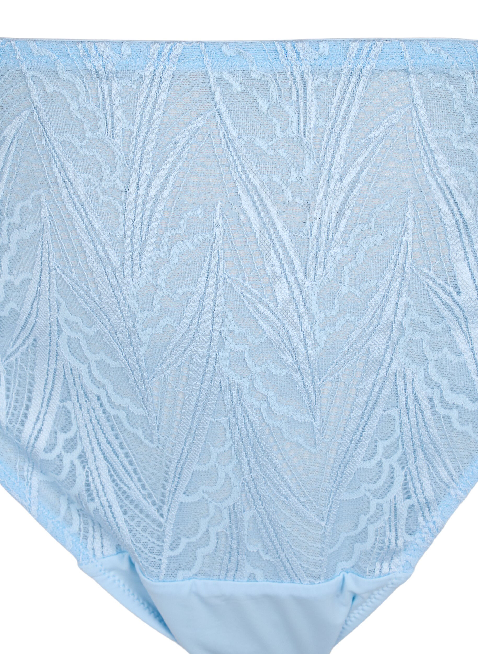 Zizzi G-string slip met kant en een normale taille, Blauw, Packshot image number 2