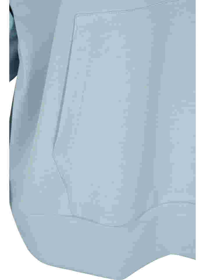 Sweatshirt met capuchon en 3/4 mouwen, Slate, Packshot image number 3