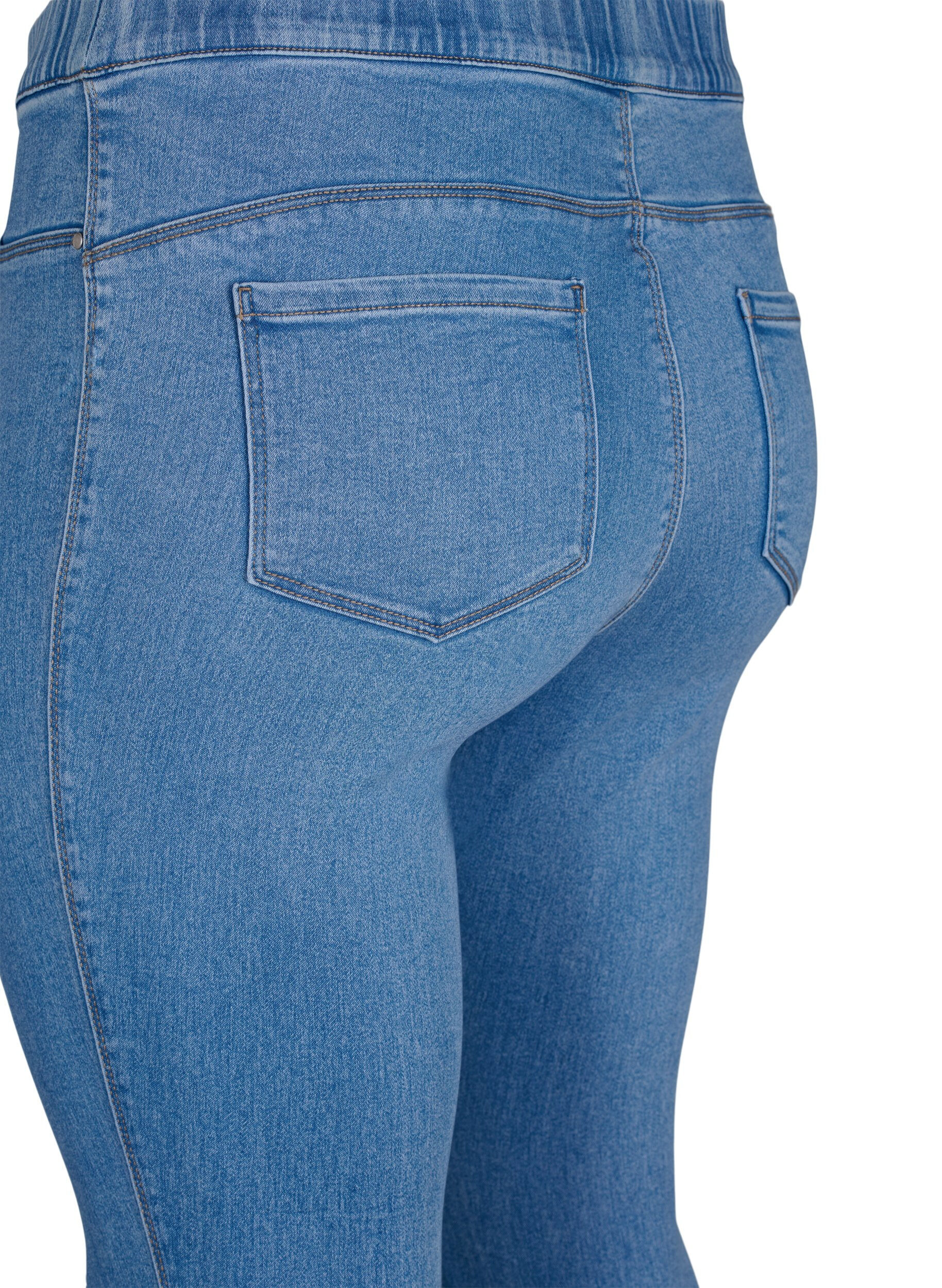 Zizzi Gescheurde jeggings, Light Blue, Packshot image number 4