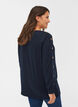 Gebreide top met knoopjes, Night Sky, Model image number 0
