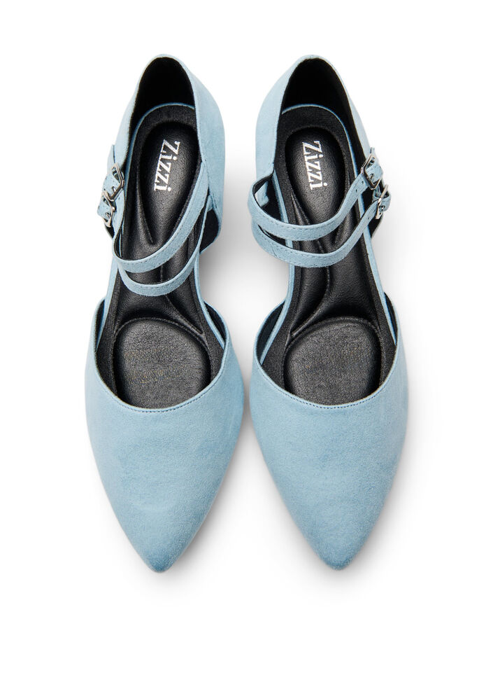 Pumps met dubbele bandjes, Blauw, Packshot image number 2