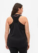Sporttop met racerback rug en mesh, Black, Model image number 1