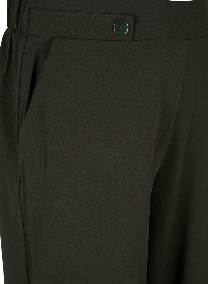 Losse broek met zakken, Groen, Packshot image number 2