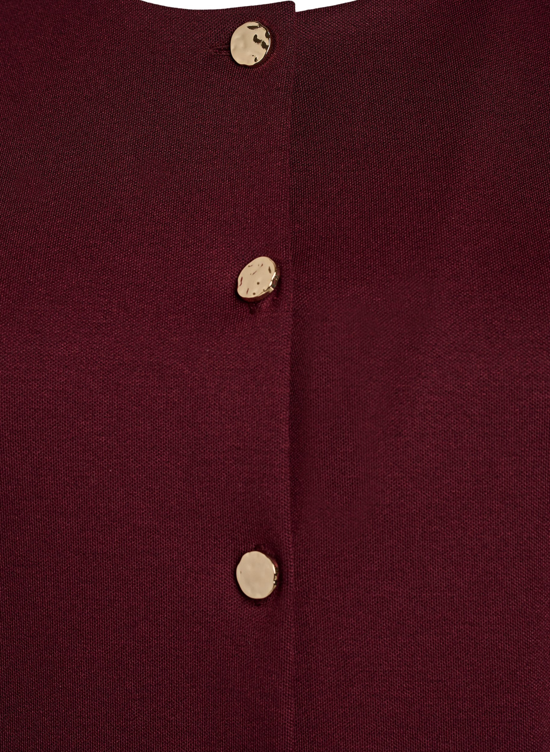 Zizzi Blouse zonder mouwen met decoratieve knopen, Rood, Packshot image number 2