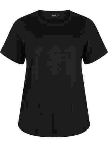 FLASH - 2-pack T-shirts met ronde hals, White/Black, Packshot image number 3